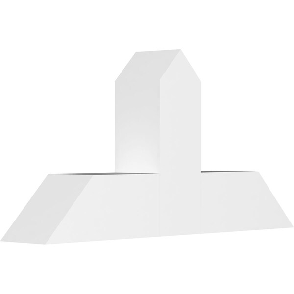 Ekena Millwork Portland Architectural Grade PVC Gable Bracket, 36"W x 18"H x 6"D x 6"F, 12/12 Pitch GBP036X18X0606POR00 - main